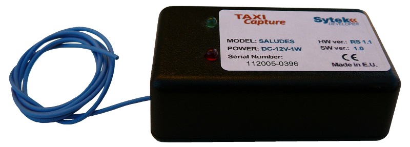 Innovador detector o capturador de señales no intrusivo para taxi, no requiere seccionar ni cortar cables para recoger la información. Modelo estándar TC.
